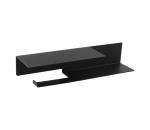 Sapho - Držiak toaletného papiera s poličkou 9,5x35 cm matná čierna 33214