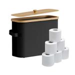Úložný priestor na toaletný papier na 12 roliek RD51772, čierna