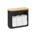 Úložný priestor na toaletný papier na 12 roliek RD51703, čierna