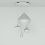 Tom Dixon LED závesné svietidlo Beat System round, biela, Ø 85 cm