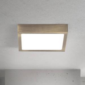 stropné LED svetlo Disc, antická mosadzová farba, dĺžka 14 cm, CCT