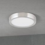 stropné LED svetlo Disc, saténovo niklové, Ø 14 cm, CCT