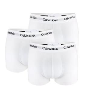 CALVIN KLEIN - boxerky 3PACK cotton stretch solid white everyday essentials