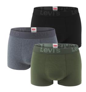 LEVI`S -  boxerky 3PACK Levi`s premium super soft army green - limitovaná fashion edícia