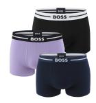 BOSS - boxerky 3PACK eco friendly organic cotton BOLD dark & lavender tones