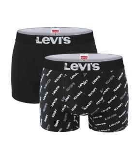 LEVI`S - boxerky 2PACK Levi`s men logo black color combo - limitovaná edícia