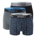O`NEILL - boxerky 3PACK multi peru black & gray combo