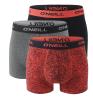 O`NEILL - boxerky 3PACK multi frozen gray & black combo