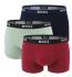 BOSS - boxerky 3PACK Power cotton stretch burgundy & blue tones