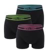 JACK & JONES - boxerky 3PACK Jacglow black with happy color waist - limitovaná fashion edícia
