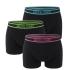 JACK & JONES - boxerky 3PACK Jacglow black with happy color waist - limitovaná fashion edícia