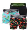 JACK & JONES - boxerky 3PACK Jacwatermelon black & jasmine print - limitovaná fashion edícia