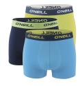 O`NEILL - boxerky 3PACK cotton stretch jade lime & alaskan blue combo