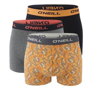 O`NEILL - boxerky 3PACK cotton stretch dipped leaf & black combo