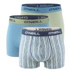 O`NEILL - boxerky 3PACK cotton stretch pressed lines & blue stone combo