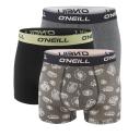 O`NEILL - boxerky 3PACK cotton stretch get beached & black combo