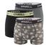 O`NEILL - boxerky 3PACK cotton stretch get beached & black combo