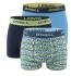 O`NEILL - boxerky 3PACK cotton stretch graphic logo & alaskan blue combo