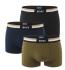 BOSS - boxerky 3PACK eco friendly COOLMAX® with cotton blue & olive tones