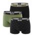 BOSS - boxerky 3PACK Power cotton stretch modern B logo design & olive