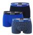 BOSS - boxerky 3PACK Power cotton stretch modern tiles design & blue