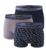 EMPORIO ARMANI - boxerky 3PACK stretch cotton viola & black con logo Armani