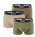 BOSS - boxerky 3PACK Power cotton stretch modern beige & forest tones