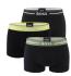 BOSS - boxerky 3PACK eco friendly organic cotton BOLD black / forest & lime waist