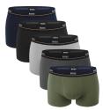 BOSS - boxerky 5PACK essential cotton stretch forest & dark color tones