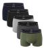 BOSS - boxerky 5PACK essential cotton stretch forest & dark color tones