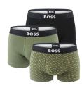 BOSS - boxerky 3PACK eco friendly organic cotton BOSS ONE modern B logo & forest