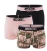 DIESEL - pánske boxerky 3PACK cotton stretch modern DIESEL print logo