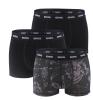 DIESEL - pánske boxerky 3PACK cotton stretch modern dark color print - limitovaná fashion edícia