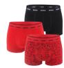 DIESEL - pánske boxerky 3PACK cotton stretch modern rebel black & red series
