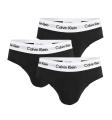 CALVIN KLEIN - slipy 3PACK cotton stretch black accent everyday essentials