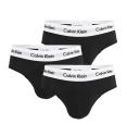 CALVIN KLEIN - slipy 3PACK cotton stretch black accent everyday essentials