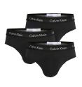CALVIN KLEIN - slipy 3PACK cotton stretch solid black everyday essentials