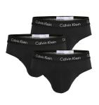 CALVIN KLEIN - slipy 3PACK cotton stretch solid black everyday essentials