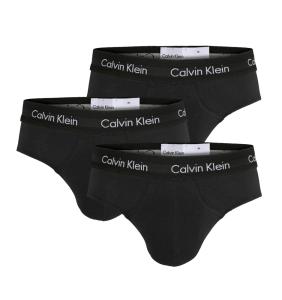 CALVIN KLEIN - slipy 3PACK cotton stretch solid black everyday essentials