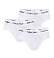 CALVIN KLEIN - slipy 3PACK cotton stretch solid white everyday essentials