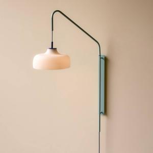 HÜBSCH Nástenné svetlo Current, svetlo modrá, výška 71 cm