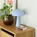 HÜBSCH stolová lampa Mush Mini, ľadovo modrá, kov, výška 25 cm