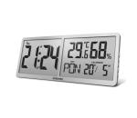 ELDONEX ECL-1110-SL - Digitálne nástenné hodiny TimeCheck 4xAA strieborné ECL-1110-SL