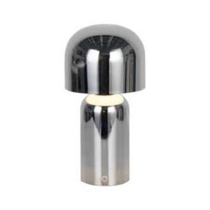 Stolová LED lampa na batérie Niko, chrómová farba, výška 26 cm, kov