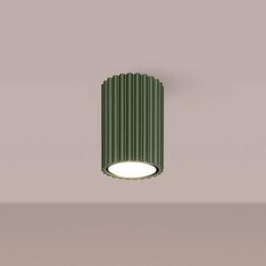 Stropné svietidlo ALORA, olivovo zelené, Ø 7 cm, kov, GU10