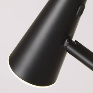 LED stojacia lampa na batérie 10450BK, čierne, výška 151 cm, kov