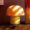 Kare stolová lampa Mushroom, oranžová, kov, 20 cm, E14