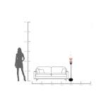 Stojacia lampa KARE Sugar, viacfarebná, sklo, 150 cm, G9