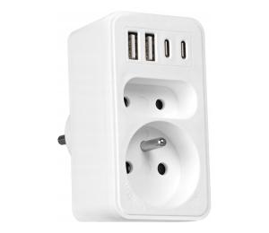 Vayox Rozbočovacia zásuvka 2× zásuvky + 2× USB-C + 2× USB-A BX15292