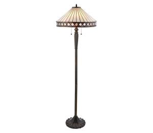 Endon 70936 - Stojacia lampa Tiffany FARGO 2xE27/60W/230V priemer 50 cm 70936